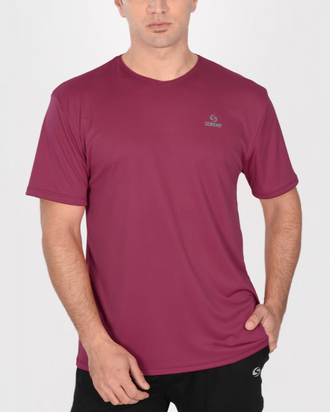 Remera de poliéster liviano Guinda