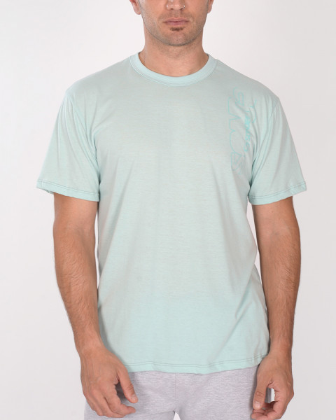 Remera de jersey aqualina con estampa