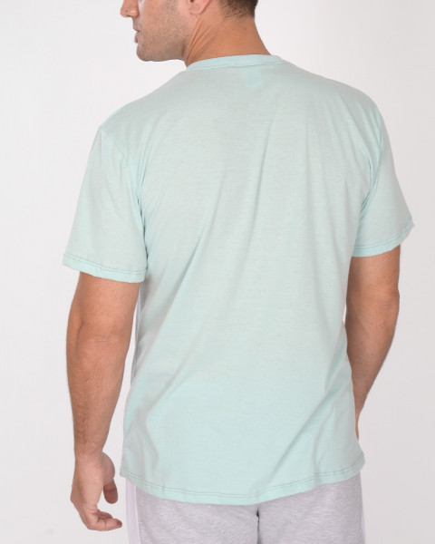 Remera de jersey aqualina con estampa