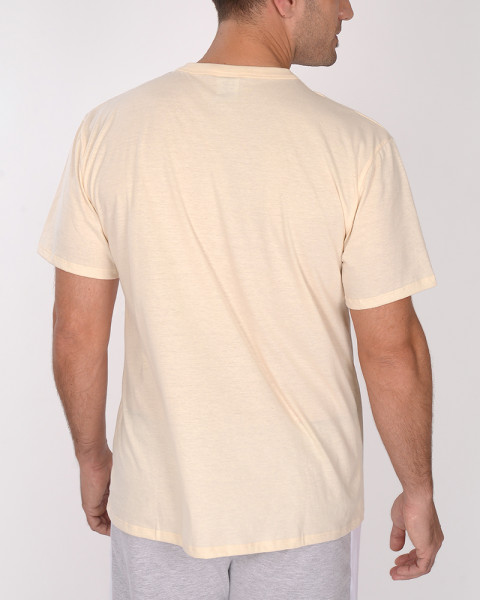 Remera de jersey salmón con estampa