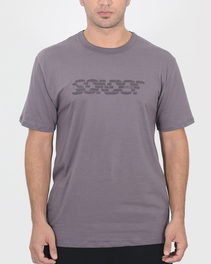 Remera de jersey borravino con estampa