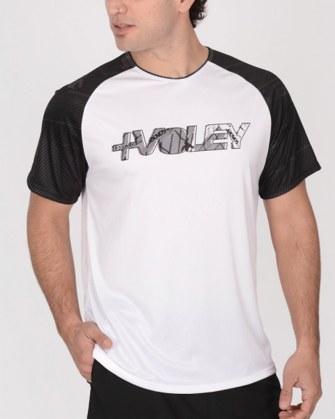 Remera de poliéster liviano estampa Voley