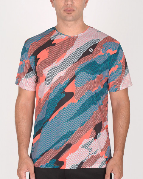 Remera de poliéster NEODRY estampado Tramo Color