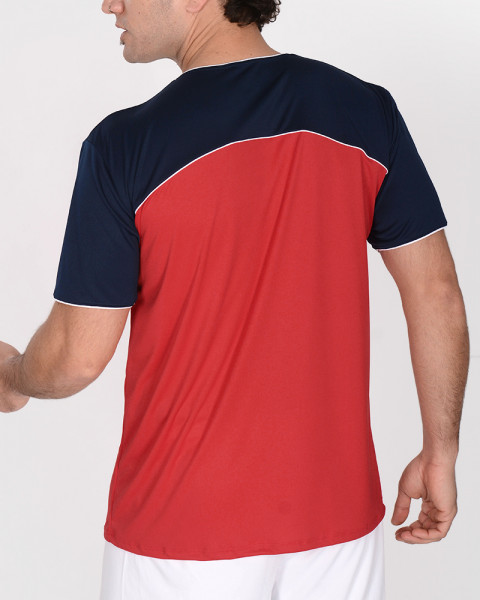 Remera de poliéster Neodry roja combinada