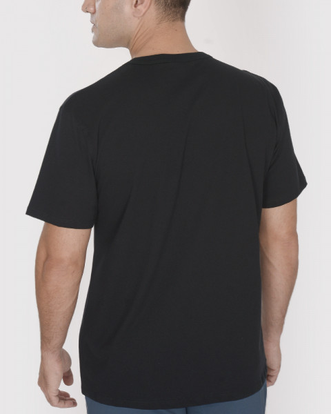 Remera de jersey negro con estampa