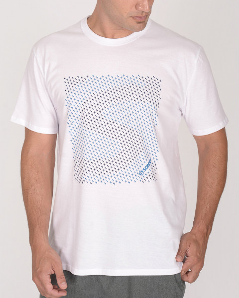 Remera de jersey blanca con estampa