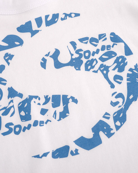 Remera de niño de jersey blanca con estampa