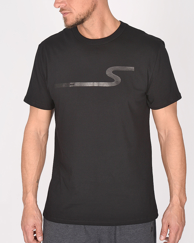 Remera de jersey negro