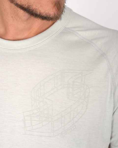 Remera clásica de jersey cemento
