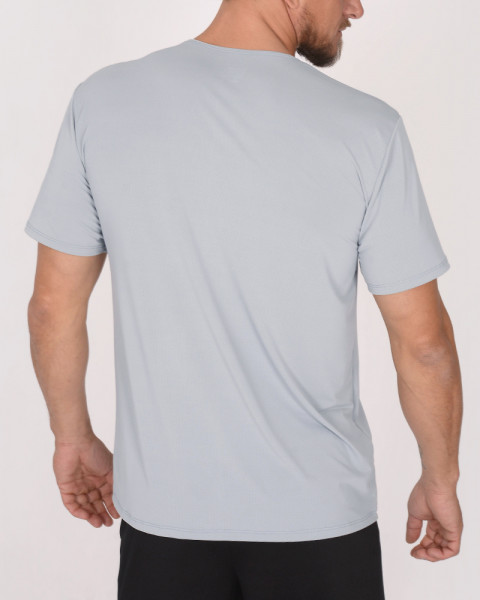 Remera de poliéster calado gris claro