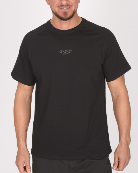 Remera de Jersey negro con estampa