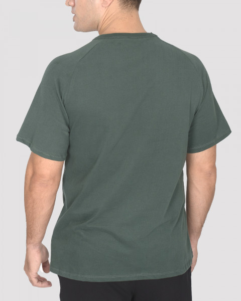 Remera de Jersey verde noche con estampa