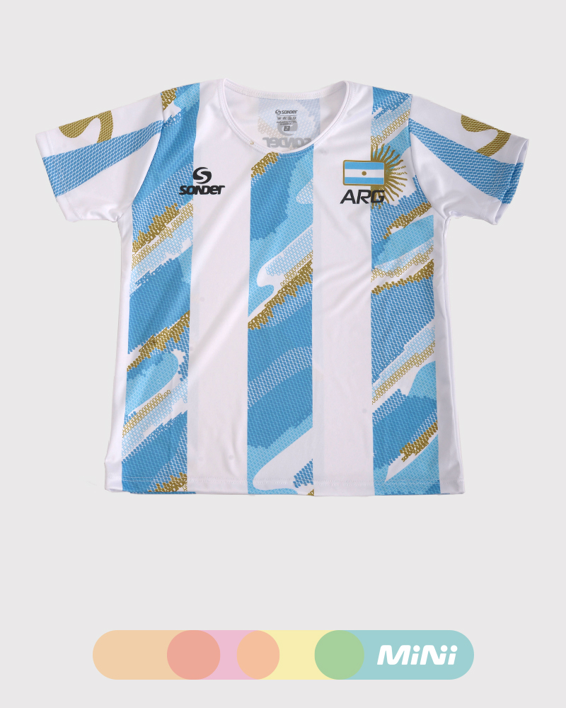 Remera de niño de poliéster estampado Tramo Arg