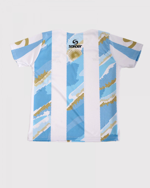 Remera de niño de poliéster estampado Tramo Arg