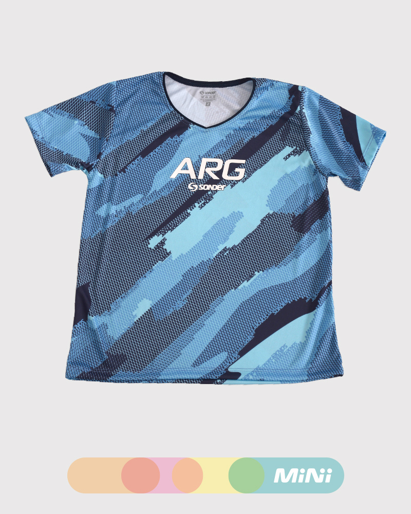 Remera de niño de poliéster estampado Tramo Celeste