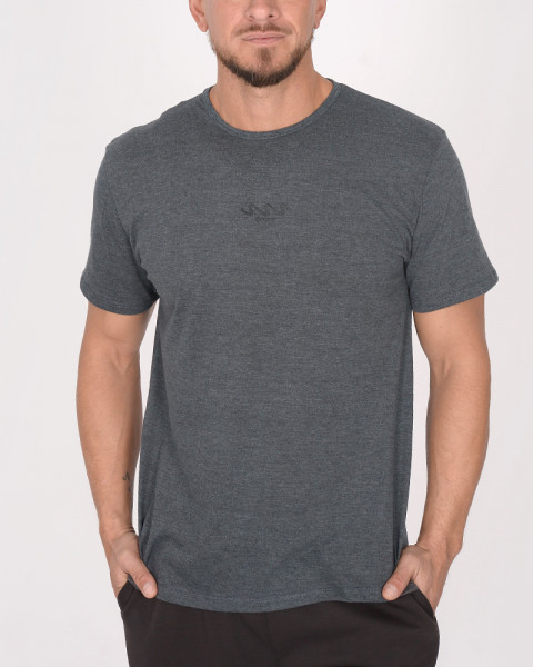 Remera de jersey gris oscuro melange