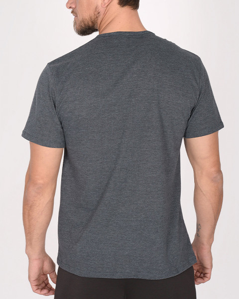 Remera de jersey gris oscuro melange