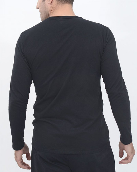 Remera jersey negra con estampa