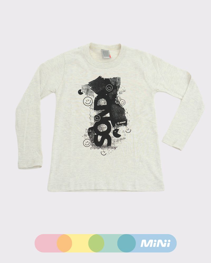 Remera de niño de jersey crudo melange :)