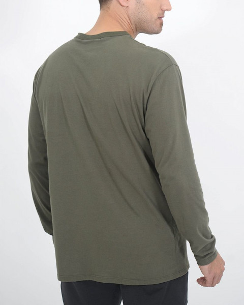 Remera de jersey verde con estampa