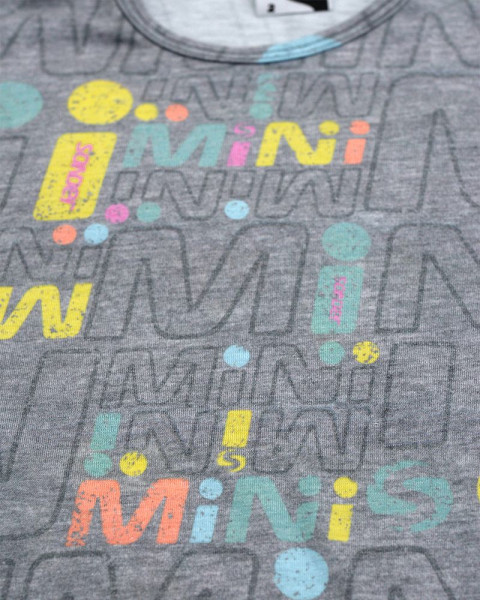 Remera de niño mangas largas de jersey estampado mini melange