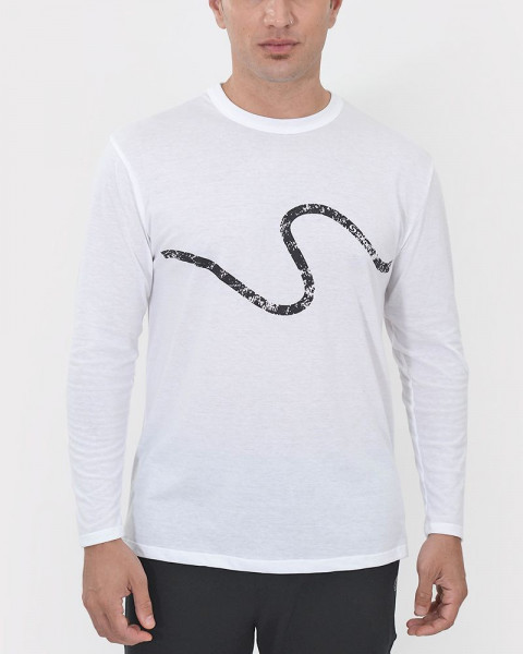 Remera de jersey liviano blanca con estampa