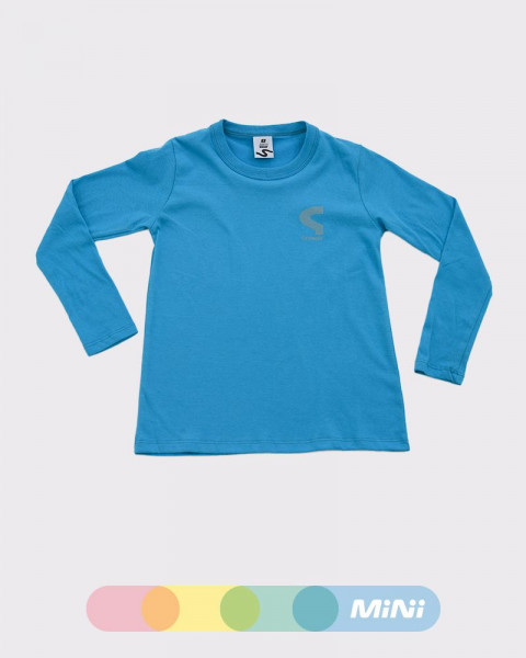 Remera de niño de jersey azul con estampa