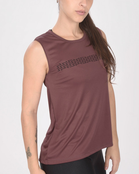 Musculosa cerrada de poliéster NEODRY bordeau