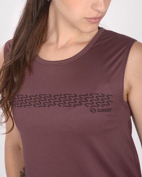 Musculosa cerrada de poliéster NEODRY bordeau