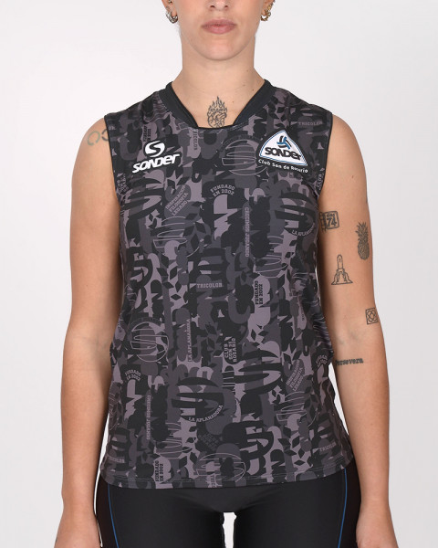 Remera sin mangas Club Sonder femenino negra