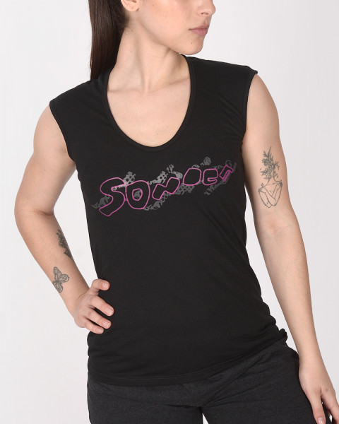 Musculosa de jersey liviano negro