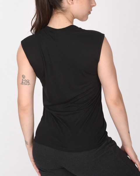Musculosa de jersey liviano negro
