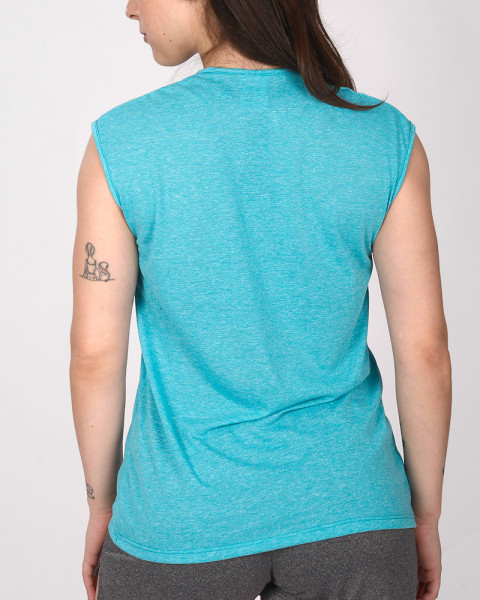 Musculosa de jersey fantasía turquesa