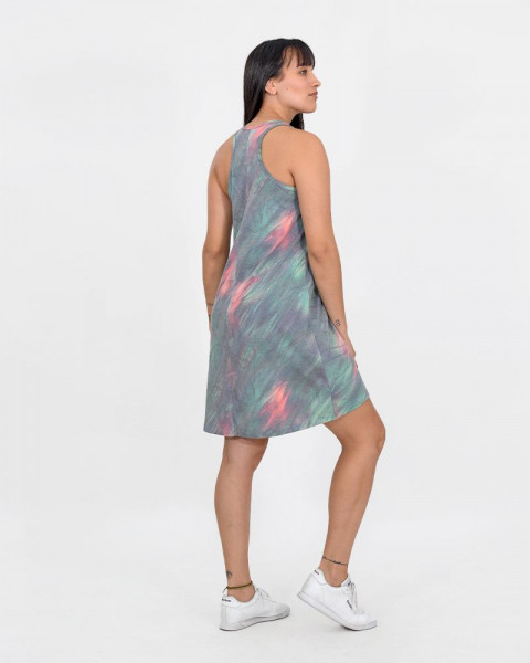 Vestido musculosa de jersey viscosa estampado selva