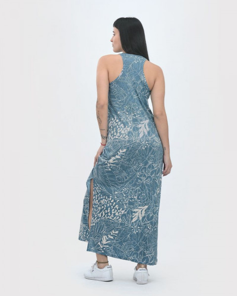Vestido de jersey estampado monte azul