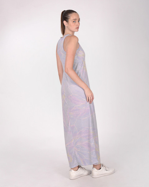 Vestido jersey liviano estampado Fusión Lila
