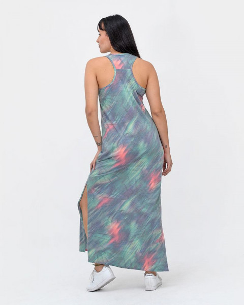 Vestido de jersey viscosa estampado selva