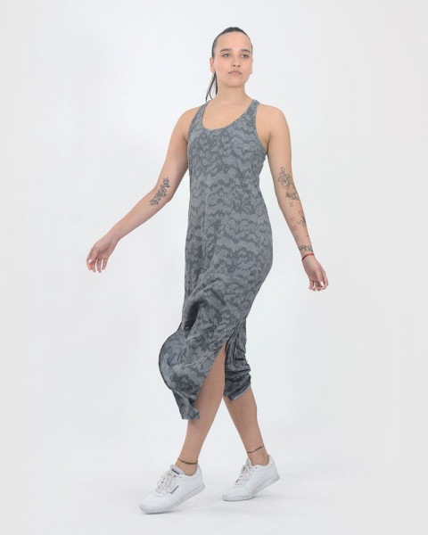 Vestido de jersey estampado sansi melage con bolsillo