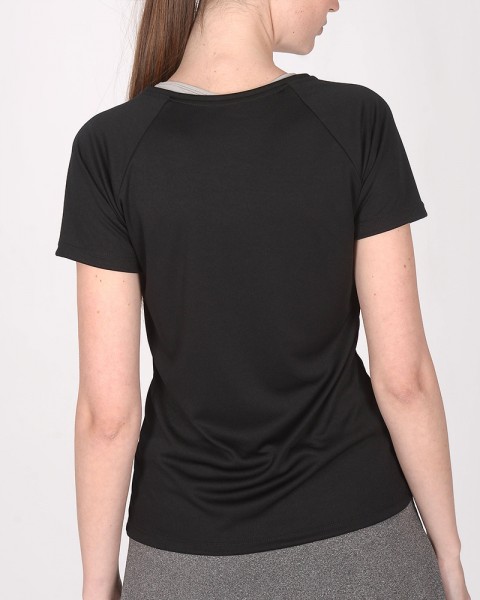 Remera básica de poliéster negro