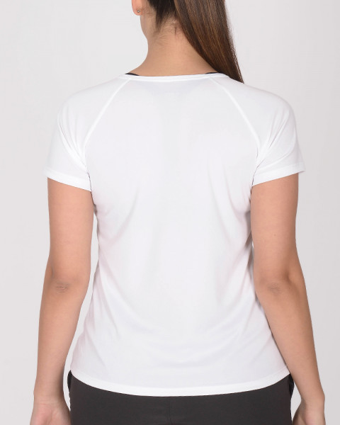 Remera básica de poliéster blanca