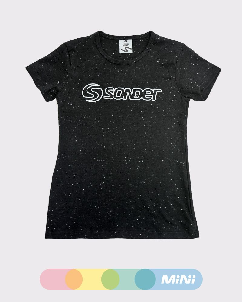 Remera de niña de jersey butoné negro