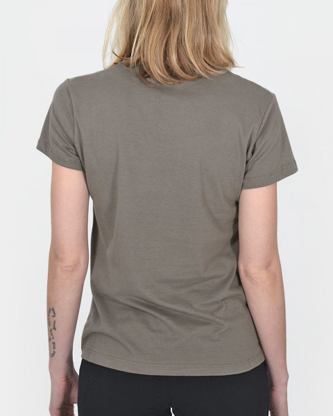 Remera clásica de jersey habano con estampa