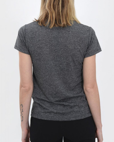 Remera de jersey negro melange