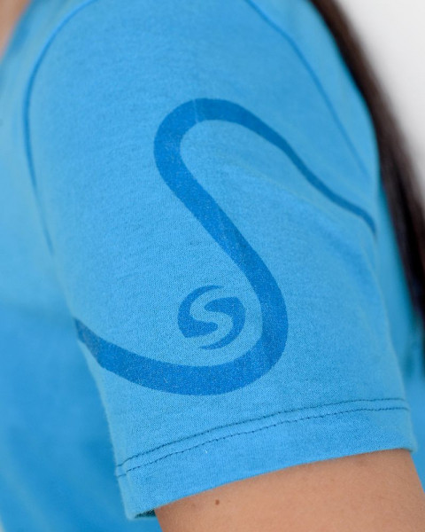 Remera de jersey azul francia