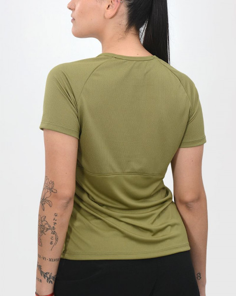 Remera de poliéster neodry verde musgo