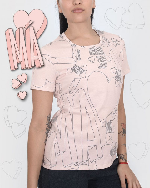 Remera clásica rosa 
