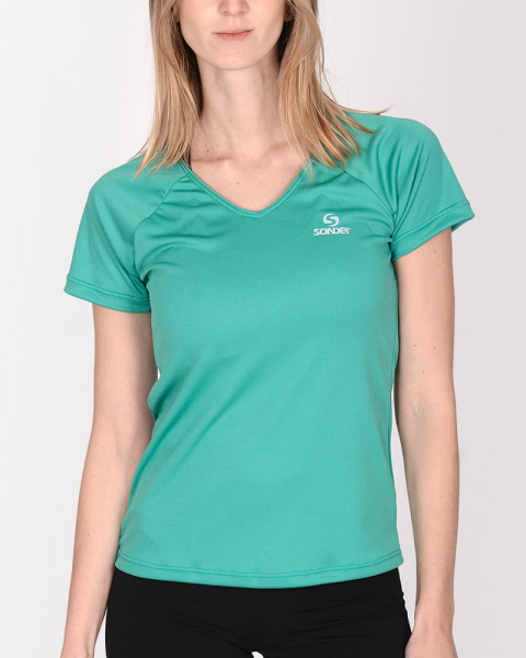 Remera clásica de poliéster liviano Verde Mineral