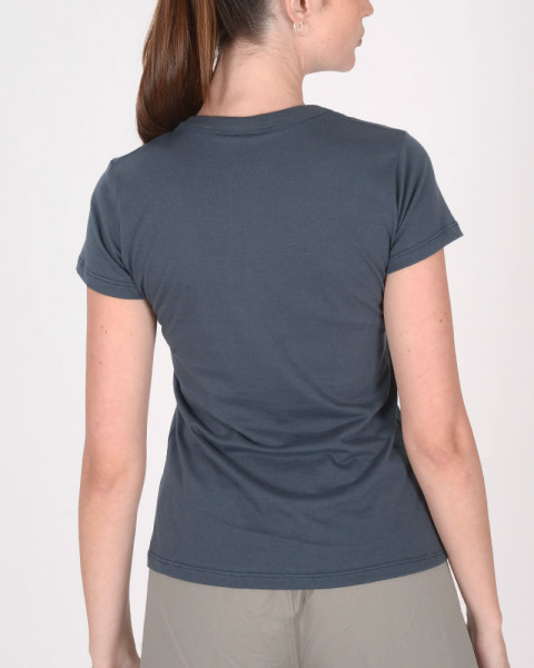 Remera de jersey liviano azul marino con estampa