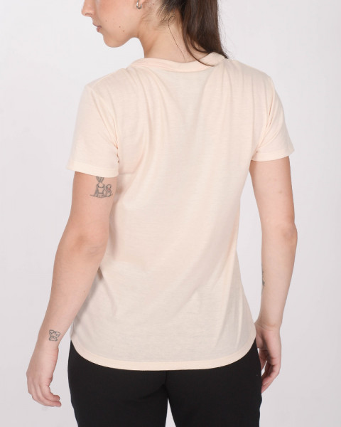 Remera clásica de jersey salmón con estampa