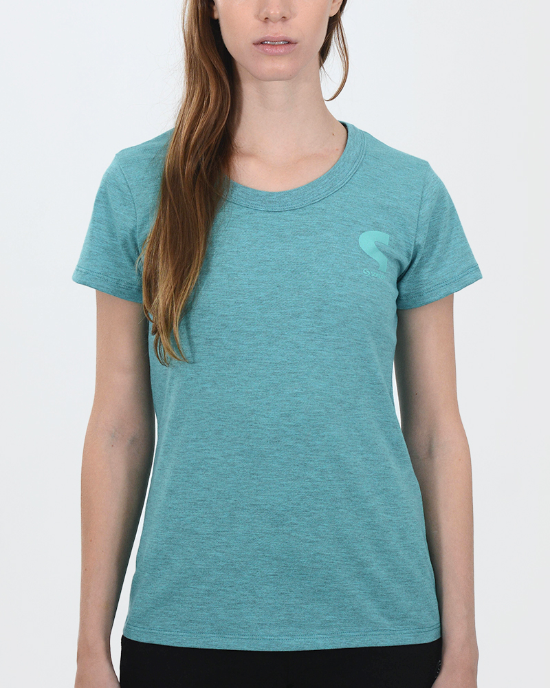 Remera clásica de jersey turquesa